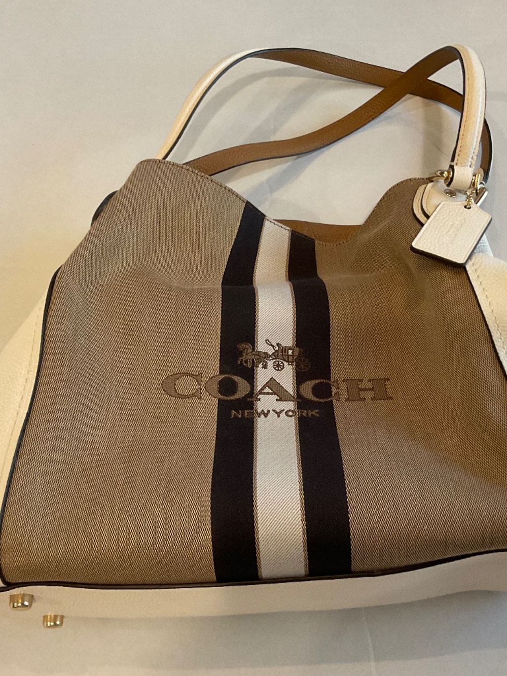 Coach Horse and Carriage Jacquard Edie Shoulder Bag  Style number 31698